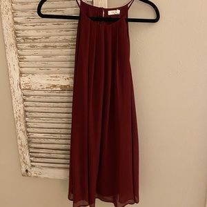 Lush Burgundy high neck dress